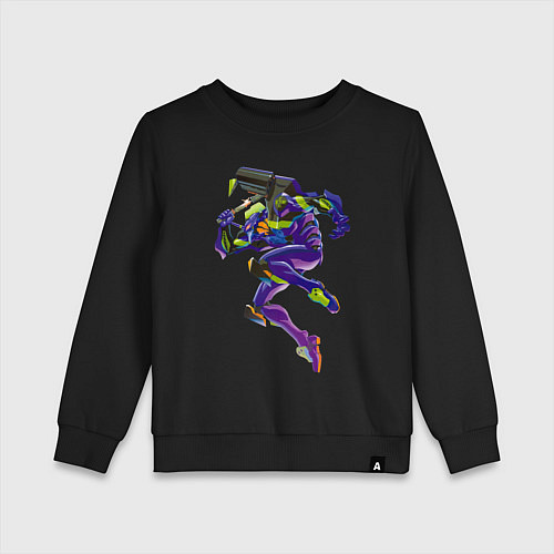 Детский свитшот Био-робот евангелион 01 / Черный – фото 1