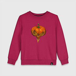 Свитшот хлопковый детский Halloween pumpkin, цвет: маджента