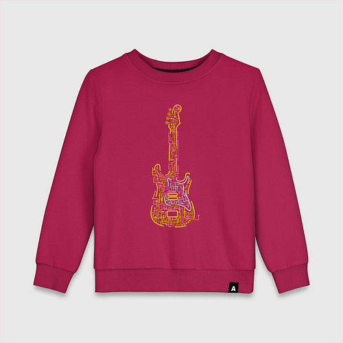 Детский свитшот My guitar / Маджента – фото 1