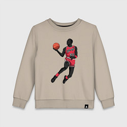 Свитшот хлопковый детский Retro Jordan, цвет: миндальный