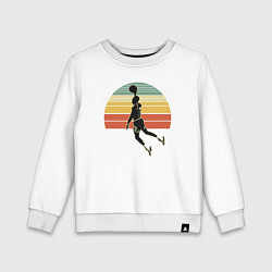 Свитшот хлопковый детский Jordan dunk, цвет: белый