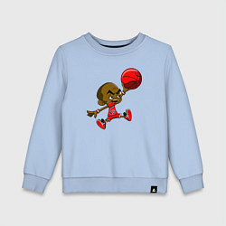 Свитшот хлопковый детский Baby Jordan, цвет: мягкое небо