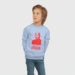 Свитшот хлопковый детский Jordan in red, цвет: мягкое небо — фото 2