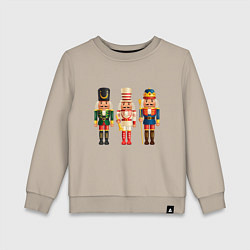 Свитшот хлопковый детский Оловянные солдатики, цвет: миндальный