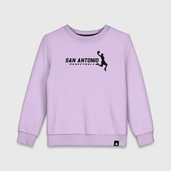 Свитшот хлопковый детский Basketball San Antonio, цвет: лаванда