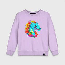 Детский свитшот Дракон в цветах