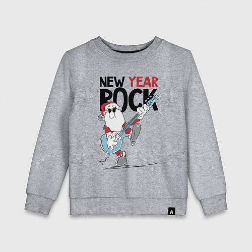 Детский свитшот New year - rock / Меланж – фото 1