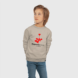 Свитшот хлопковый детский Depeche Mode - Violator album logo, цвет: миндальный — фото 2