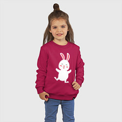 Свитшот хлопковый детский Весёлый кролик, цвет: маджента — фото 2