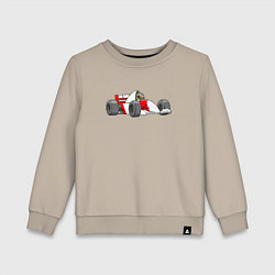 Свитшот хлопковый детский МакЛарен мультяшный, цвет: миндальный