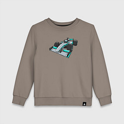 Свитшот хлопковый детский Формула-1 Mercedes, цвет: утренний латте