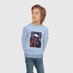 Свитшот хлопковый детский ТВ Мен со Спикерменом и Камераменом, цвет: мягкое небо — фото 2