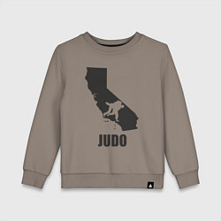 Свитшот хлопковый детский Дзюдо Калифорния, цвет: утренний латте