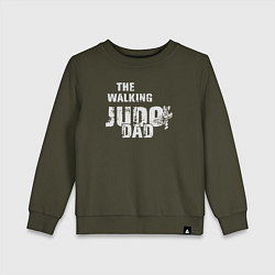 Свитшот хлопковый детский The walking judo dad, цвет: хаки