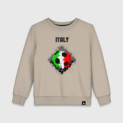 Свитшот хлопковый детский Команда Италии, цвет: миндальный