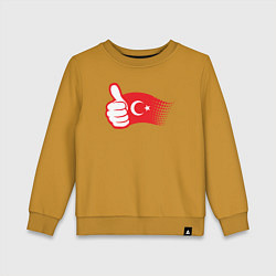 Свитшот хлопковый детский Турецкий лайк, цвет: горчичный