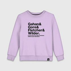 Свитшот хлопковый детский Depeche Mode - GGFW band, цвет: лаванда