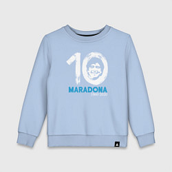 Свитшот хлопковый детский Maradona 10, цвет: мягкое небо