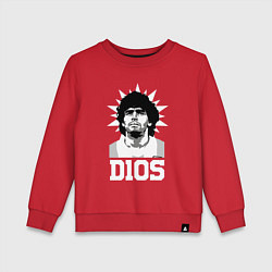Свитшот хлопковый детский Dios Diego Maradona, цвет: красный
