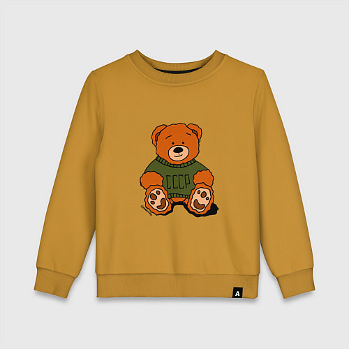 Детский свитшот Мишка родом из СССР / Горчичный – фото 1