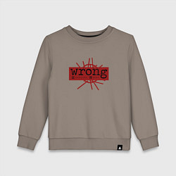 Свитшот хлопковый детский Depeche Mode - Wrong black, цвет: утренний латте