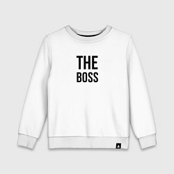 Свитшот хлопковый детский The boss - Couple, цвет: белый