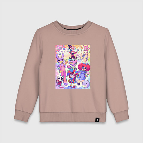 Детский свитшот The amazing digital circus together / Пыльно-розовый – фото 1