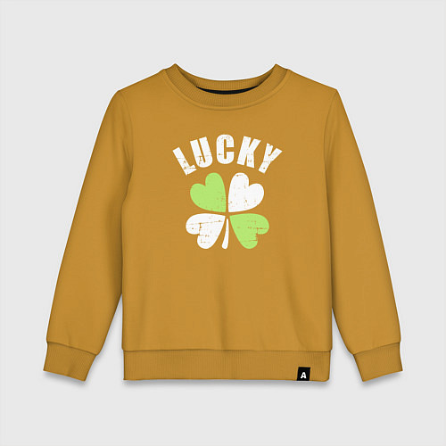 Детский свитшот Lucky day / Горчичный – фото 1
