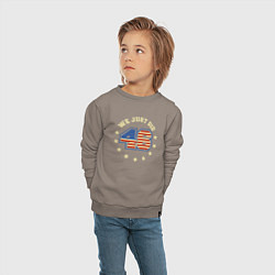 Свитшот хлопковый детский USA 46, цвет: утренний латте — фото 2
