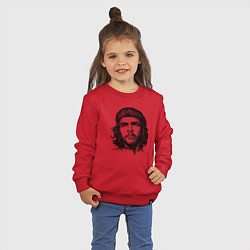 Свитшот хлопковый детский Эрнесто Че Гевара портрет, цвет: красный — фото 2