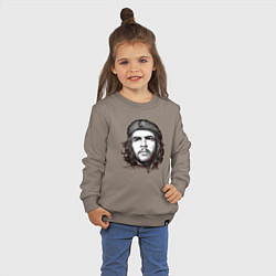 Свитшот хлопковый детский Че Гевара портрет, цвет: утренний латте — фото 2