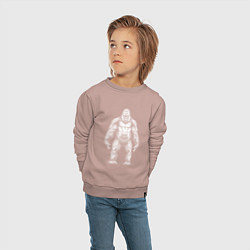 Свитшот хлопковый детский Конг, цвет: пыльно-розовый — фото 2