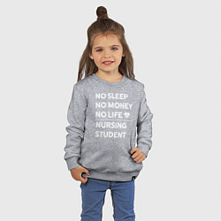 Свитшот хлопковый детский Студенты-медики, цвет: меланж — фото 2