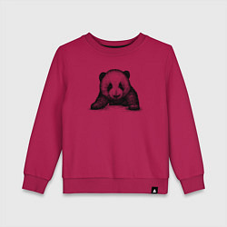 Свитшот хлопковый детский Панда детеныш, цвет: маджента
