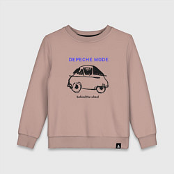Свитшот хлопковый детский Depeche Mode - Behind the wheel, цвет: пыльно-розовый