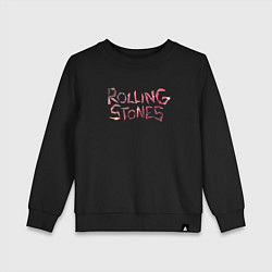 Свитшот хлопковый детский The Rolling Stones - logo, цвет: черный