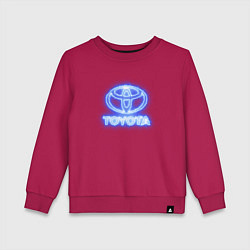 Свитшот хлопковый детский Toyota neon, цвет: маджента