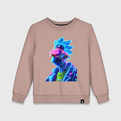 Свитшот хлопковый детский Cyberpunks not dead - Homer Simpson, цвет: пыльно-розовый