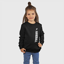 Свитшот хлопковый детский Гандбол, цвет: черный — фото 2