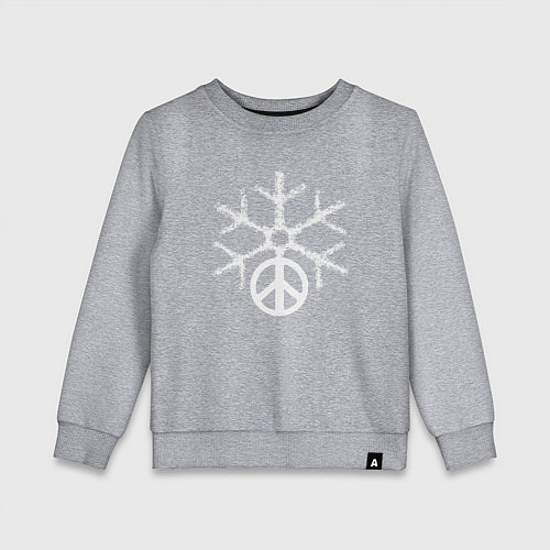 Детский свитшот Peace snow / Меланж – фото 1