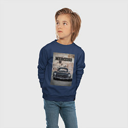 Свитшот хлопковый детский Mercedes-Benz 300SL, цвет: тёмно-синий — фото 2