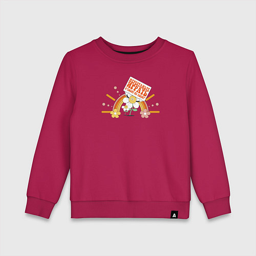 Детский свитшот Ромашка любит-не-любит / Маджента – фото 1