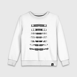 Свитшот хлопковый детский BMW эволюция, цвет: белый