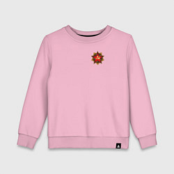 Свитшот хлопковый детский Значок серп и молот вектрный, цвет: светло-розовый