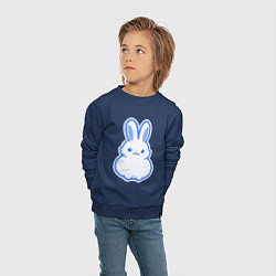 Свитшот хлопковый детский White bunny, цвет: тёмно-синий — фото 2
