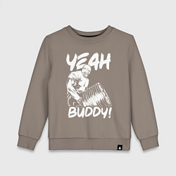 Свитшот хлопковый детский Ронни Коулман, цвет: утренний латте