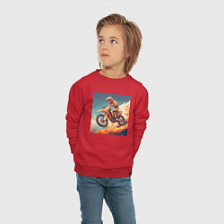 Свитшот хлопковый детский Мотокроссмэн, цвет: красный — фото 2