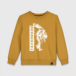Свитшот хлопковый детский Taekwondo fighter, цвет: горчичный