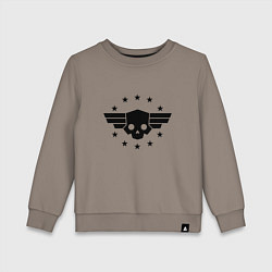 Свитшот хлопковый детский Helldivers 2: Stars Logo, цвет: утренний латте