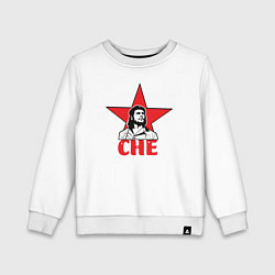 Свитшот хлопковый детский Che Guevara star, цвет: белый